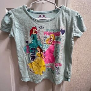Disney princesses tee shirt with slight puff sleeve